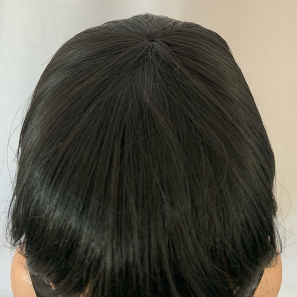 Unisex Long Straight Black Premium Fiber Wig with Bangs for Daily Wear/Events 🖤 - Picture 2 of 9